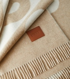 Loewe Anagram wool and cashmere jacquard blanket