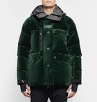 Moncler Genius - 3 Moncler Grenoble Telluride Stretch-Shell Trimmed Velvet Hooded Down Jacket - Men - Green