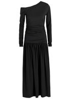 Rohe Gathered Stretch-jersey Midi Dress Black