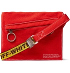 Off-White - Logo-Print Cotton-Twill Messenger Bag - Red