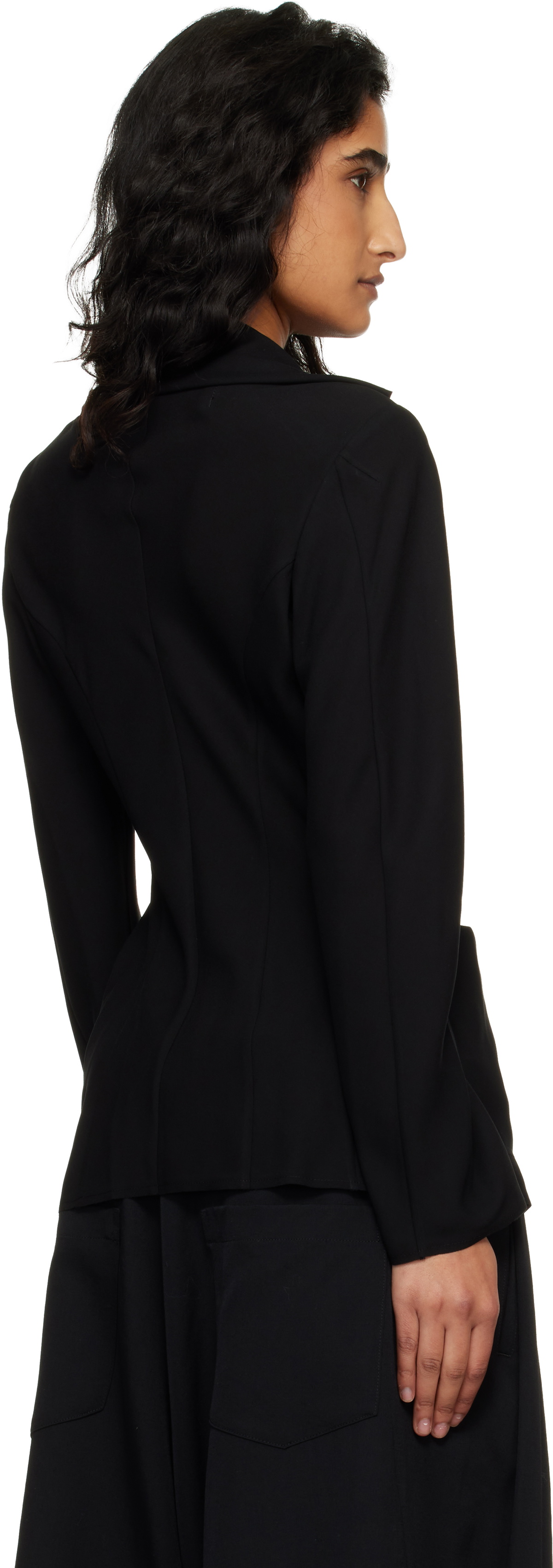 Junya Watanabe Black Georgette Blazer