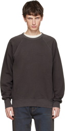Les Tien Gray Heavyweight Binded Neck Raglan Sweatshirt