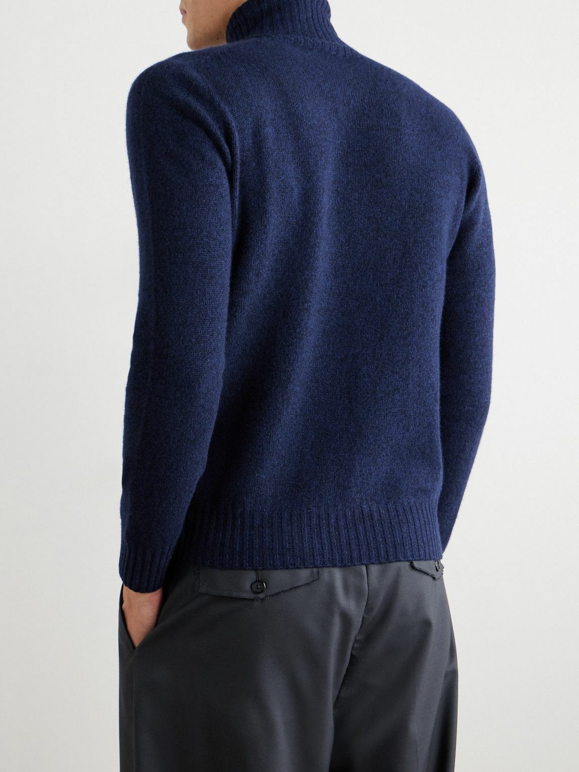 Altea - Wool and Cashmere-Blend Rollneck Sweater - Blue