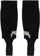 Simone Rocha Black Cluster Flower Stirrup Socks