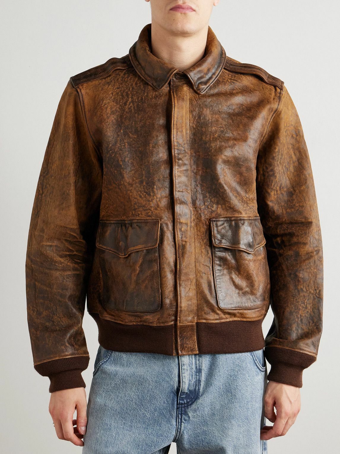 Polo Ralph Lauren - Leather Bomber Jacket - Brown Polo Ralph Lauren