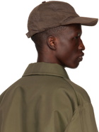 Jil Sander Brown Linen Cap