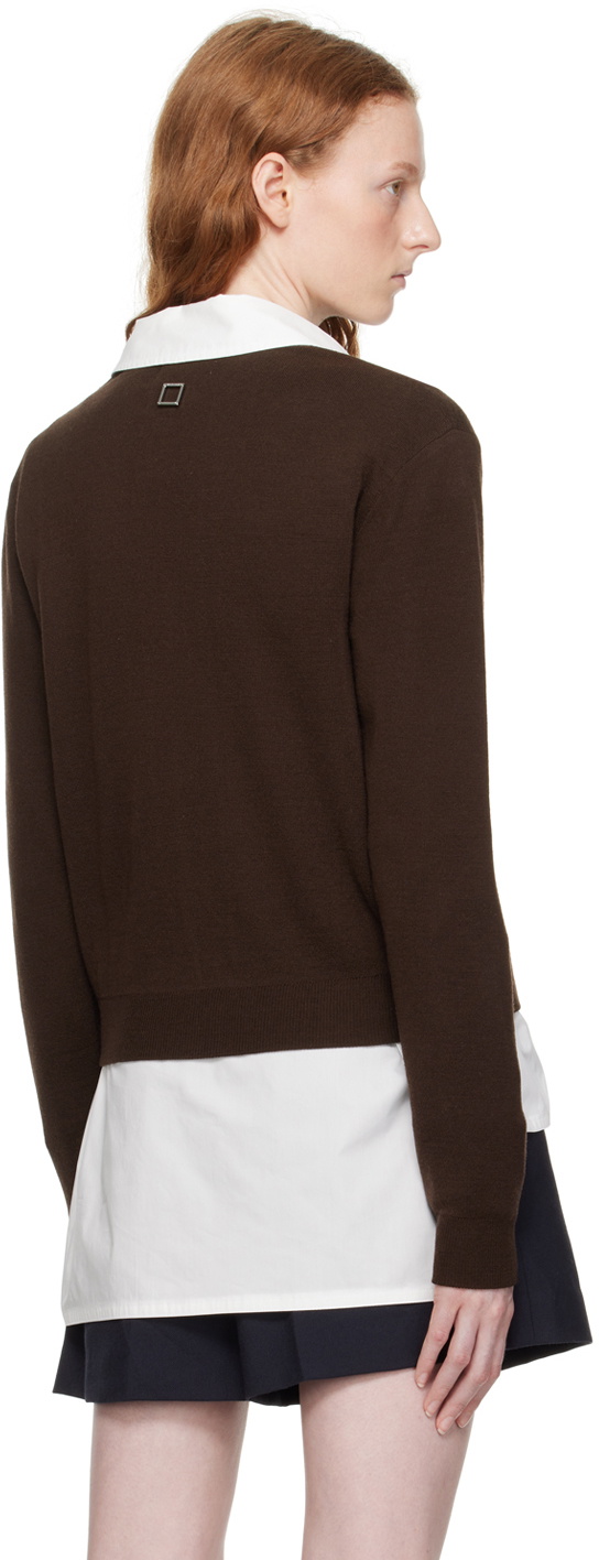 Wooyoungmi Brown Cropped Cardigan