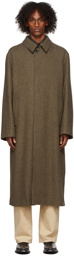 Lemaire Brown Straight Wool Coat