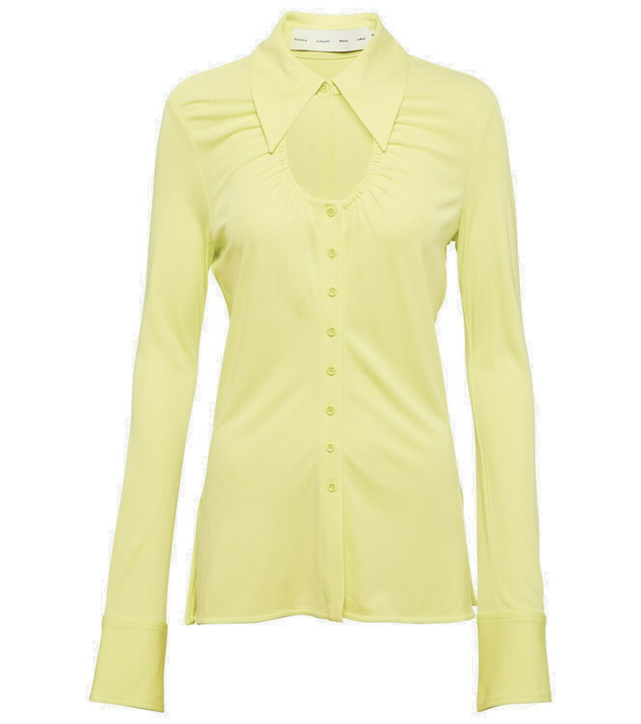 Photo: Proenza Schouler White Label cutout jersey shirt