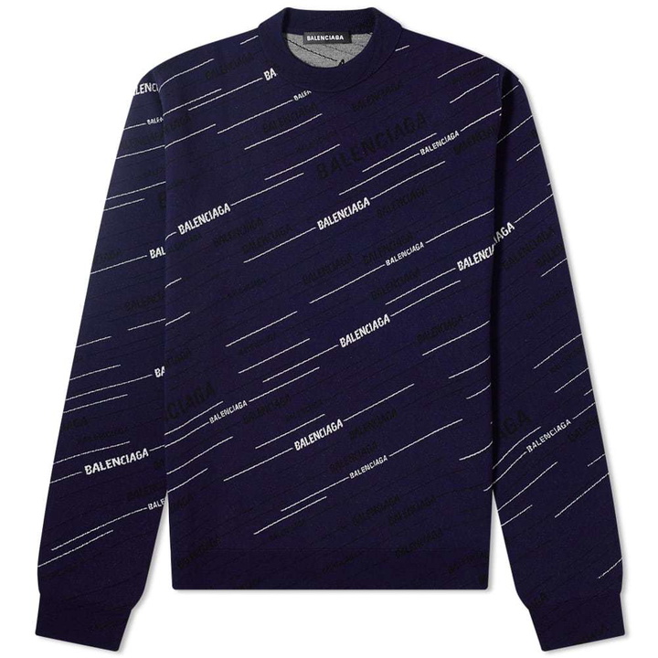 Photo: Balenciaga Multi Logo Intarsia Knit