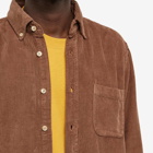 Portuguese Flannel Men's Lobo Button Down Corduroy Shirt in Brown