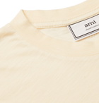 AMI - Cotton-Blend Voile T-Shirt - Neutrals