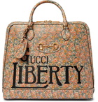 Gucci - Liberty Horsebit 1955 Printed Leather Tote Bag - Multi