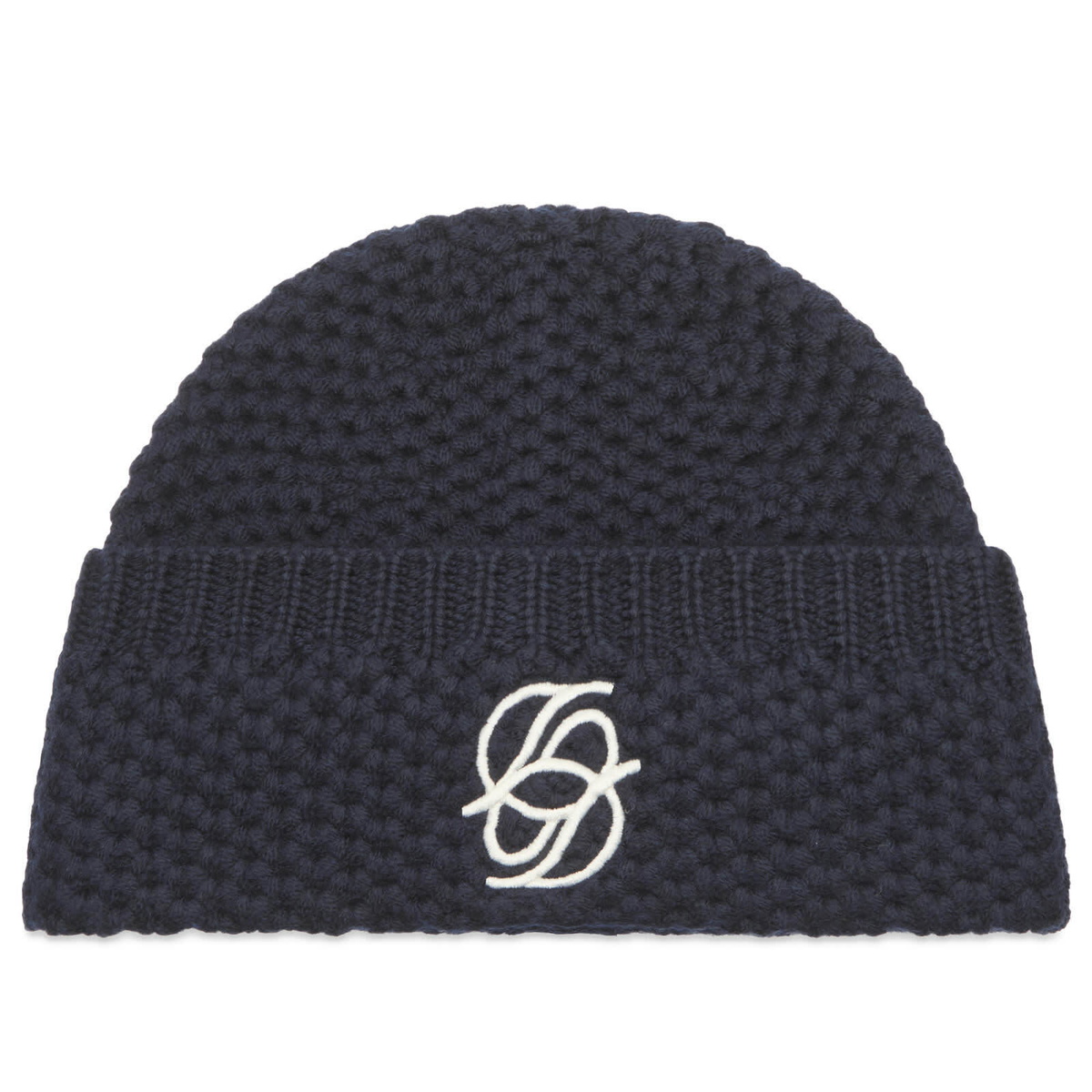 Drôle de Monsieur Men's Drole De Monsieur Monogram Beanie in Navy 
