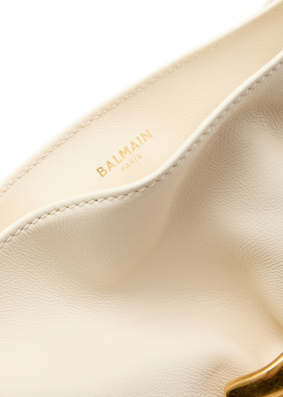 Balmain Anthem Medium Leather Shoulder bag - Cream - One Size