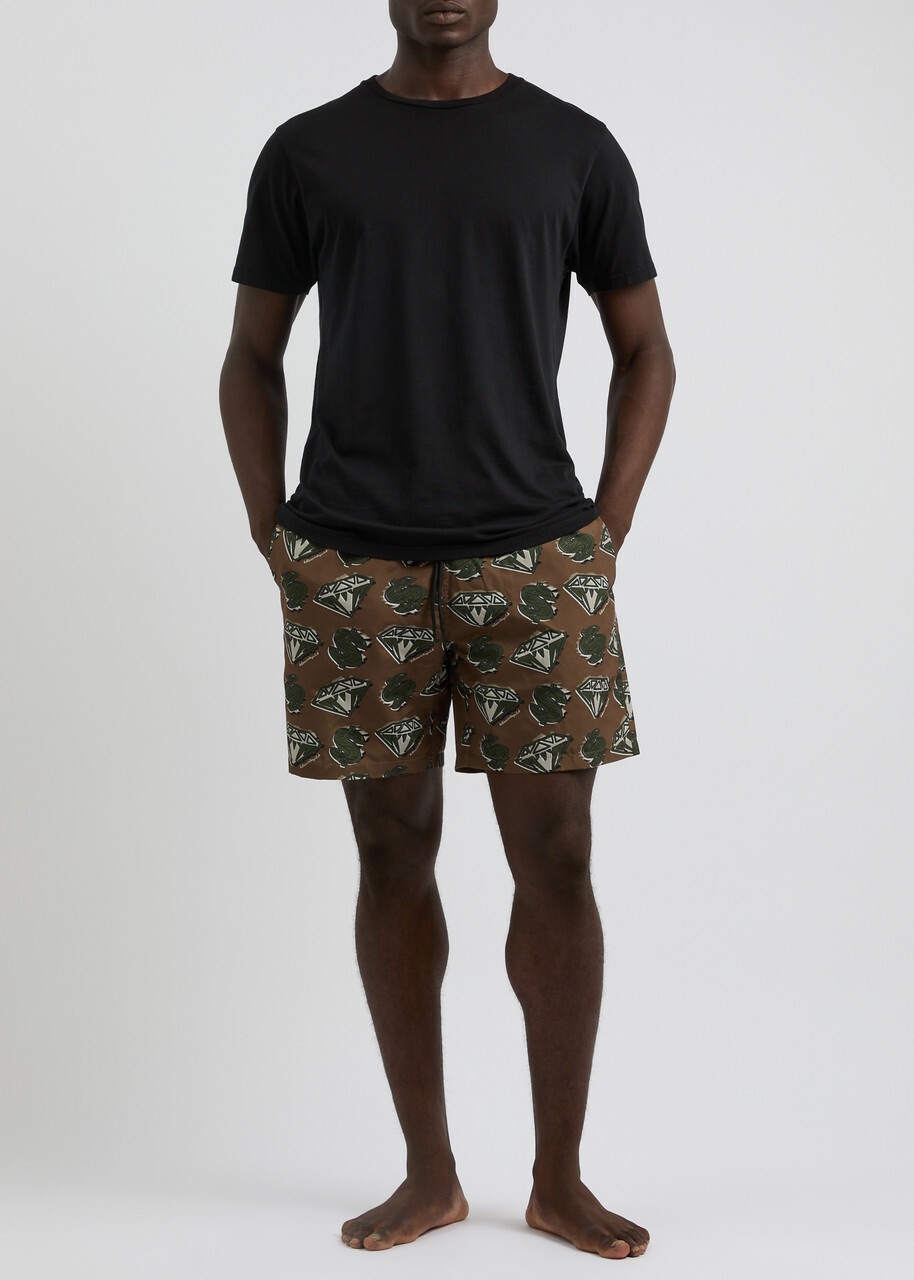 Billionaire Boys Club Dollar Printed Shell Swim Shorts Khaki