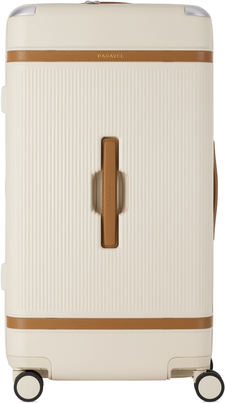 Photo: Paravel Off-White Aviator Trunk Suitcase