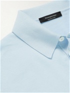Ermenegildo Zegna - Logo-Embroidered Cotton Polo Shirt - Blue