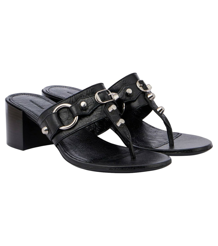 Photo: Balenciaga City 50 studded leather thong sandals