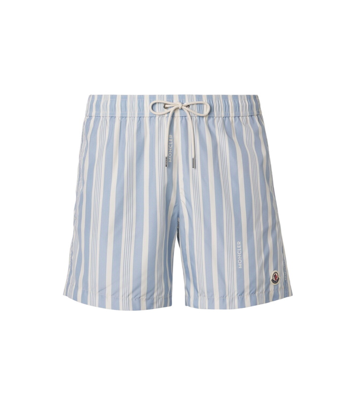 Photo: Moncler Archivio striped swim trunks