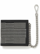 Alexander McQueen - Studded Chain-Embellished Leather Billfold Wallet