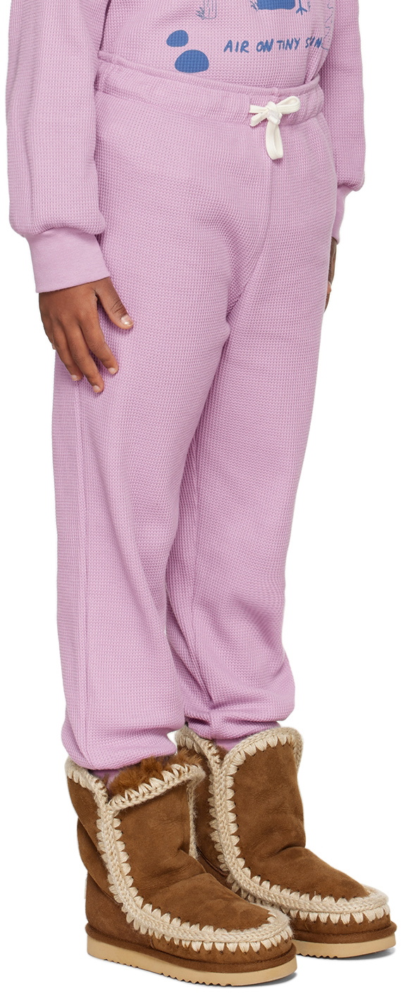 TINYCOTTONS Kids Purple Logo Lounge Pants
