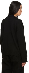Heron Preston Black Shredded Sweater