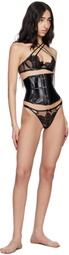 Agent Provocateur Black Brina Waspie Corset
