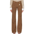 Stella McCartney Brown Corduroy Kick Flared Trousers