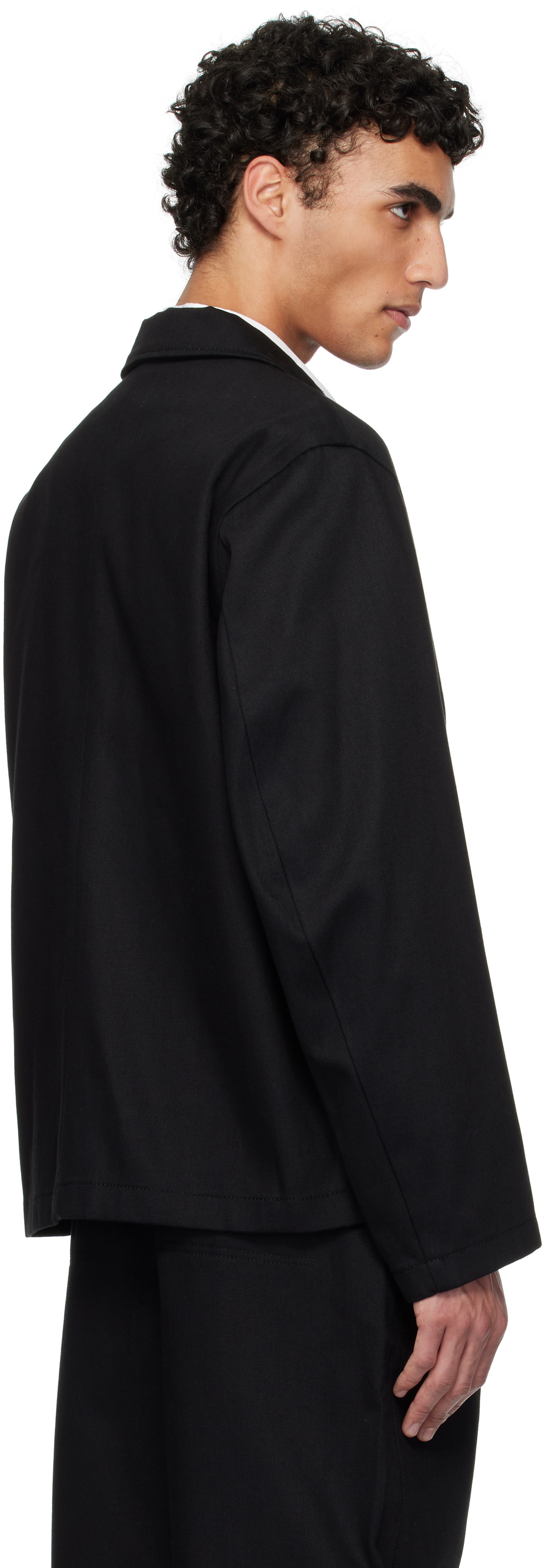 AMOMENTO Black Pocket Denim Jacket