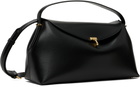 TOTEME Black T-Lock Leather Top Handle Bag