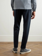 Altea - Tapered Pleated Wool Trousers - Blue