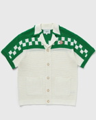 Casablanca Faux Crochet Shirt Green/White - Mens - Shortsleeves