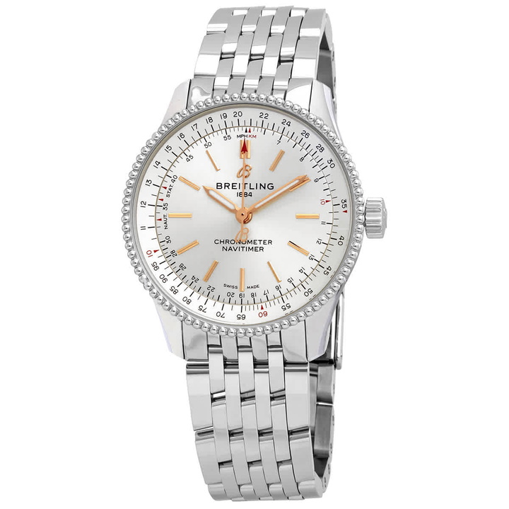 Photo: Breitling Navitimer 35 Automatic Silver Dial Watch A17395F41G1A1