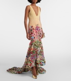 Là Fuori Botanical Symphone embellished gown