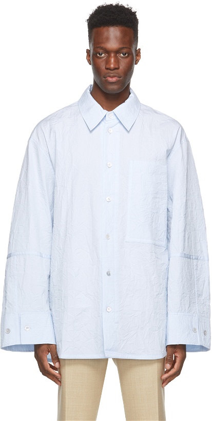 Photo: Wooyoungmi Blue Cotton Oversized Shirt