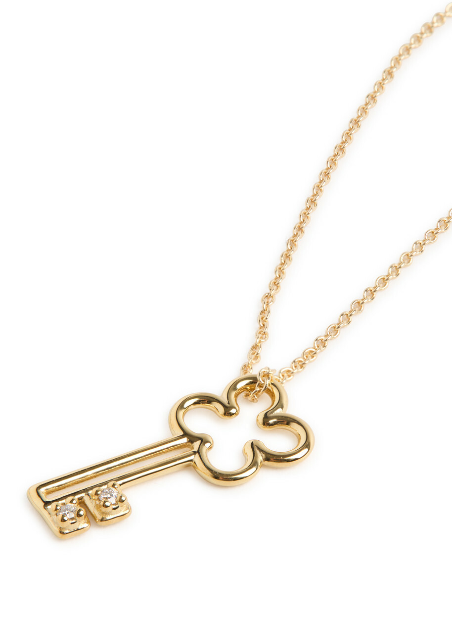 Aliita Llavecita Brillante Embellished 9kt Gold Necklace - One Size