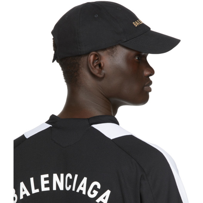 Balenciaga Black and Beige Logo Cap Balenciaga display picture 1