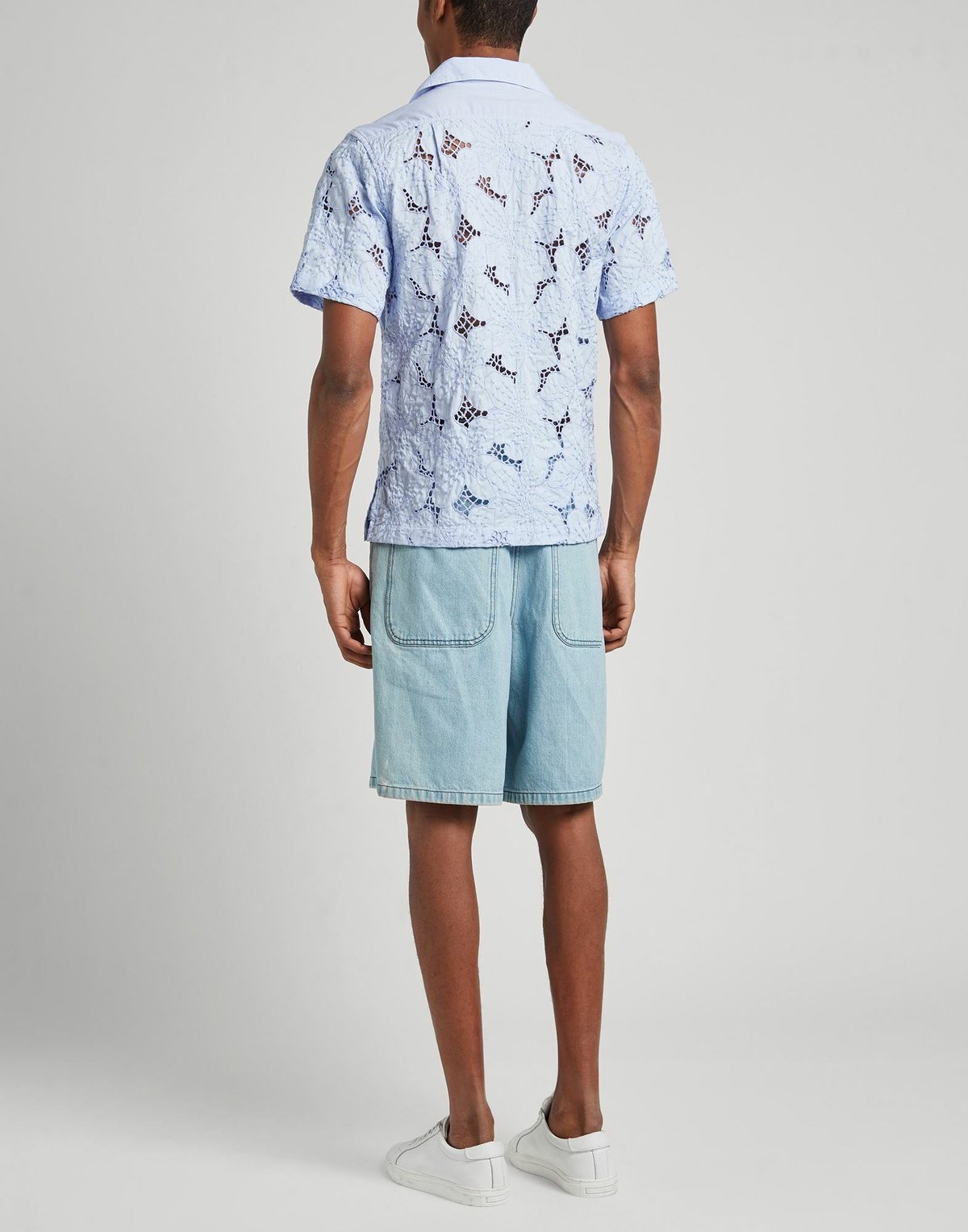 Wales Bonner Mens Shirt Light in Blue