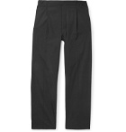 Lemaire - Tapered Pleated Cotton Trousers - Gray