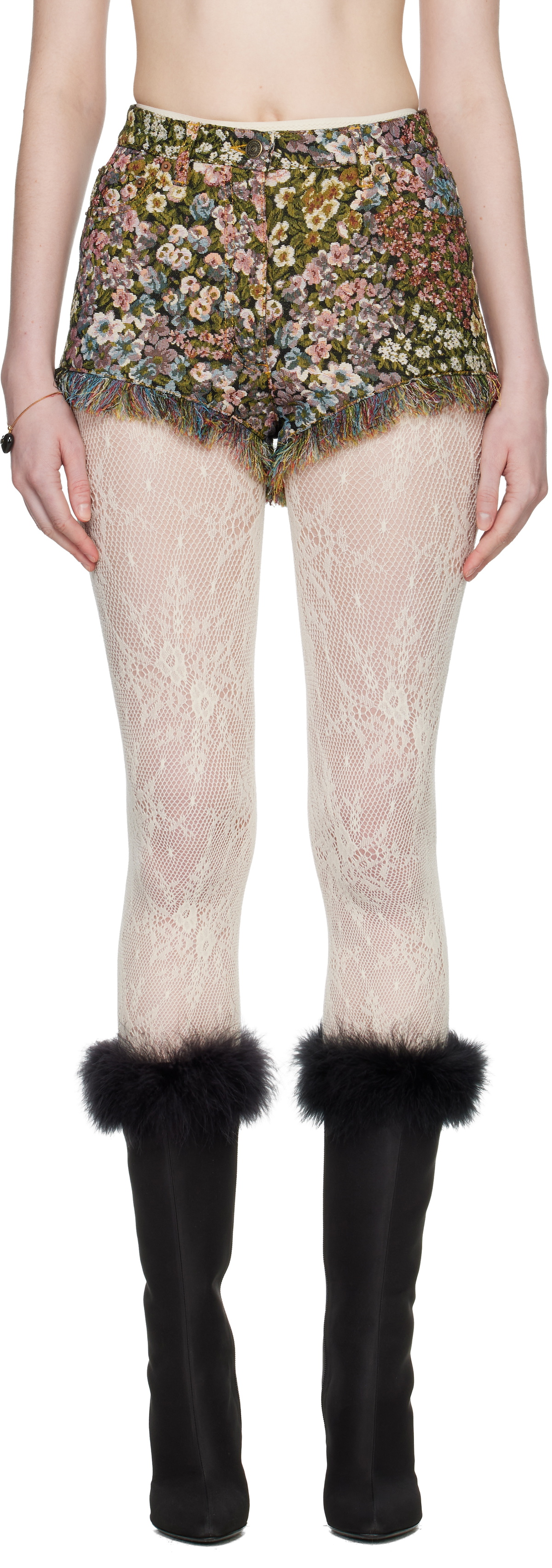 Valentino Multicolor Gobelin Après L'Hiver Fiorellini Shorts