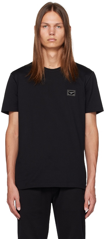 Photo: Dolce & Gabbana Black Plaque T-Shirt