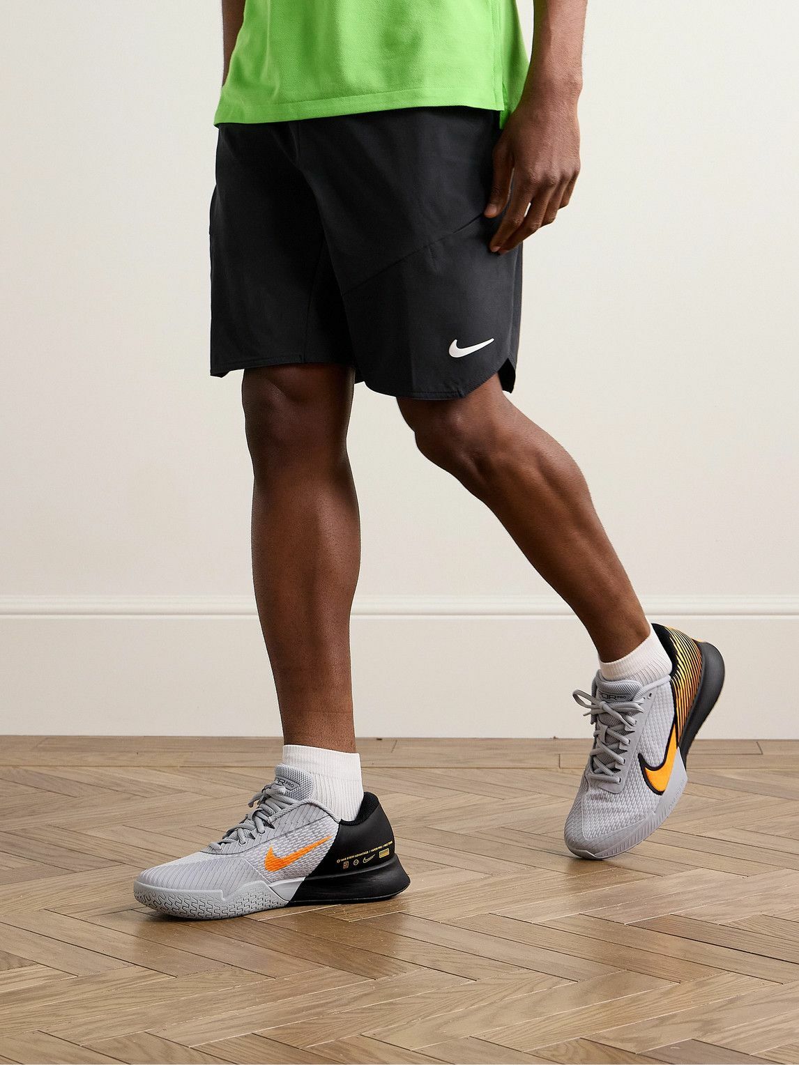 Nike Tennis - NikeCourt Air Zoom Vapor Pro 2 Rubber-Trimmed Mesh Tennis Sneakers - Gray