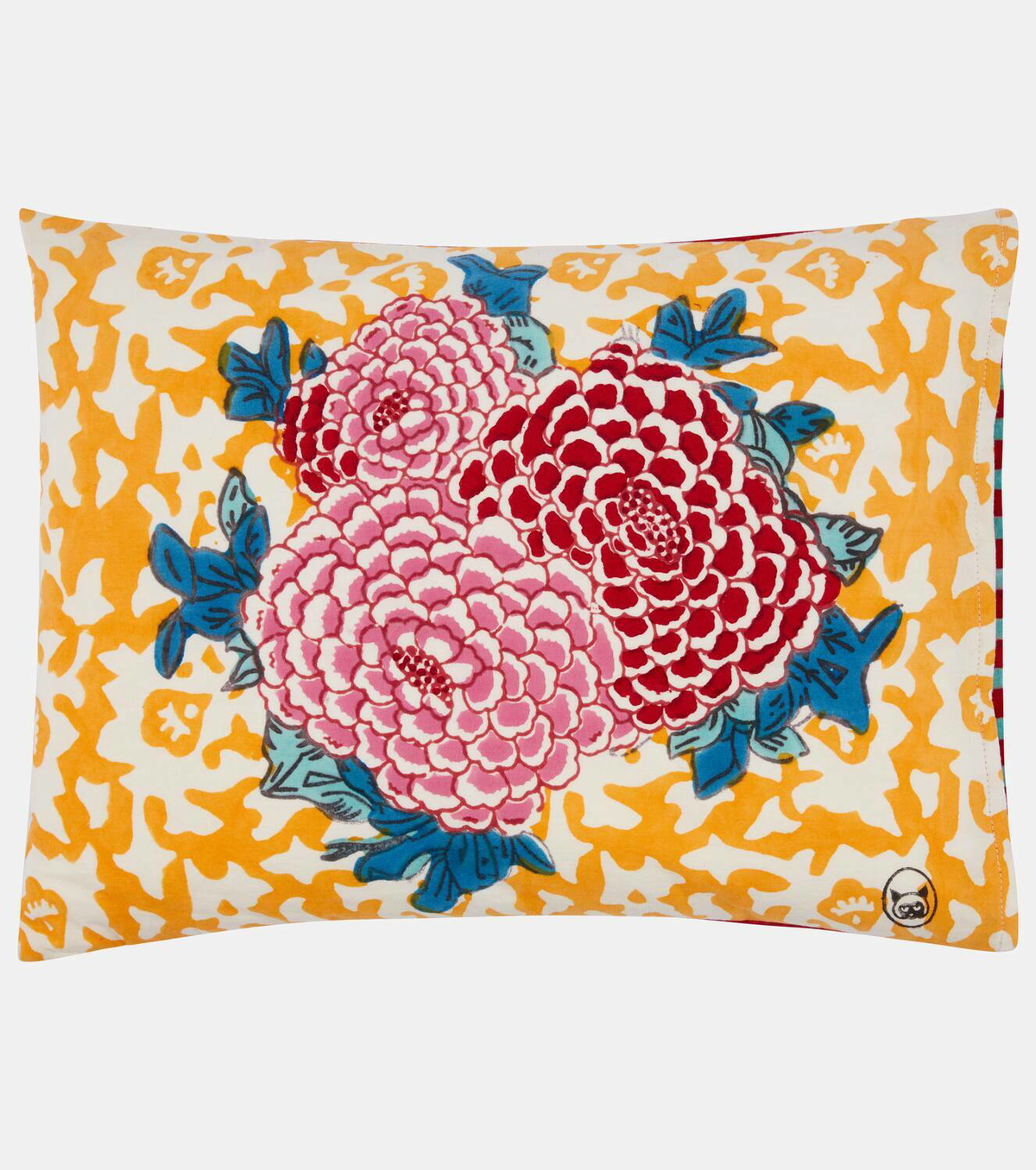 Lisa Corti Arabesque Corolla rectangular cotton cushion