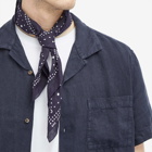 A.P.C. Men's x JJJJound Linen Bandana in Dark Navy 