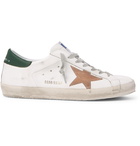 Golden Goose - Superstar Distressed Leather and Suede Sneakers - White