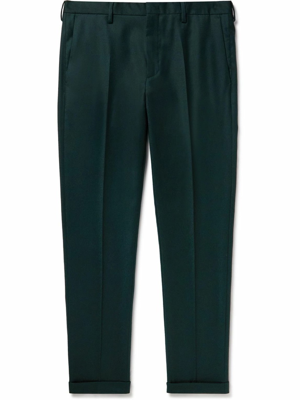 Photo: Paul Smith - Straight-Leg Pleated Wool and Cashmere-Blend Suit Trousers - Green