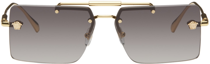Photo: Versace Gold Medusa Glam Sunglasses