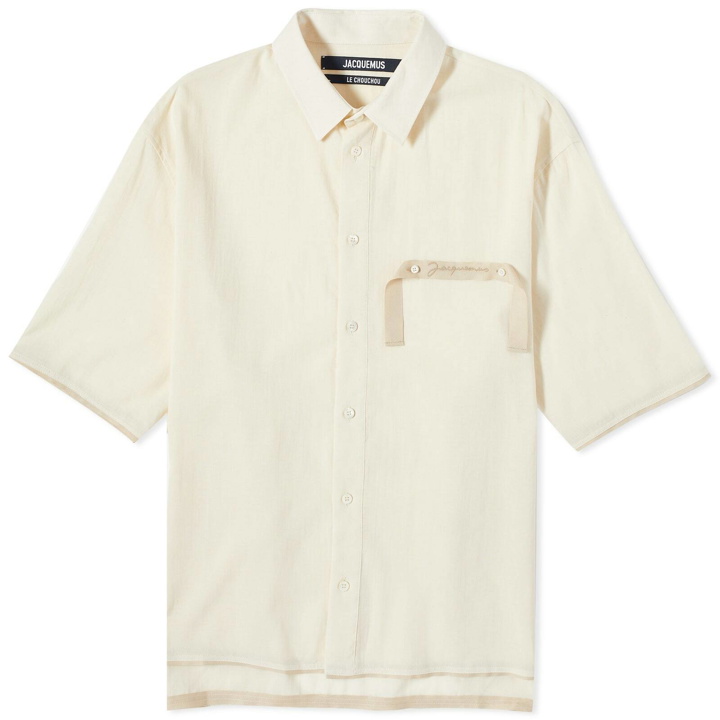 Photo: Jacquemus Men's Cabri Short Sleeve Shirt in Off White