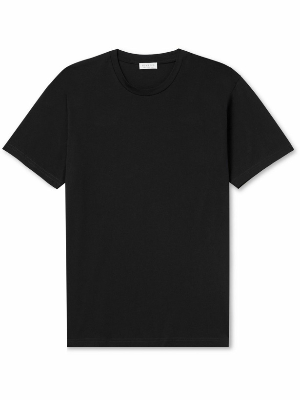 Photo: Sunspel - Riviera Supima Cotton-Jersey T-Shirt - Black